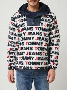 新品 TOMMY JEANS TOMMY HILFIGER トミーヒルフィガー ロゴ シェルパ パーカー Mサイズ ジャケット コート アウター 起毛 ホワイト 白