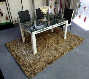  soft * shaggy rug 160×230cm/ carpet /..② tea / gold 
