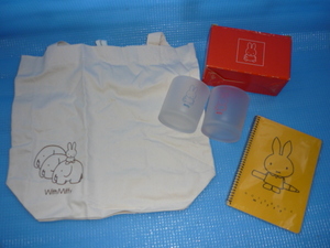 a* unused * not for sale *... Bank × Miffy pe Agras . tote bag . Note set 