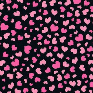 90*USAコットンLoralieロラライハリスMini Heart黒ハンドメイド輸入生地