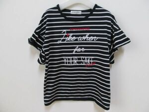 (40936)CLOSSHI　クロッシー　しまむら　半袖　Tシャツ　カットソー　ボーダー　140㎝　USED