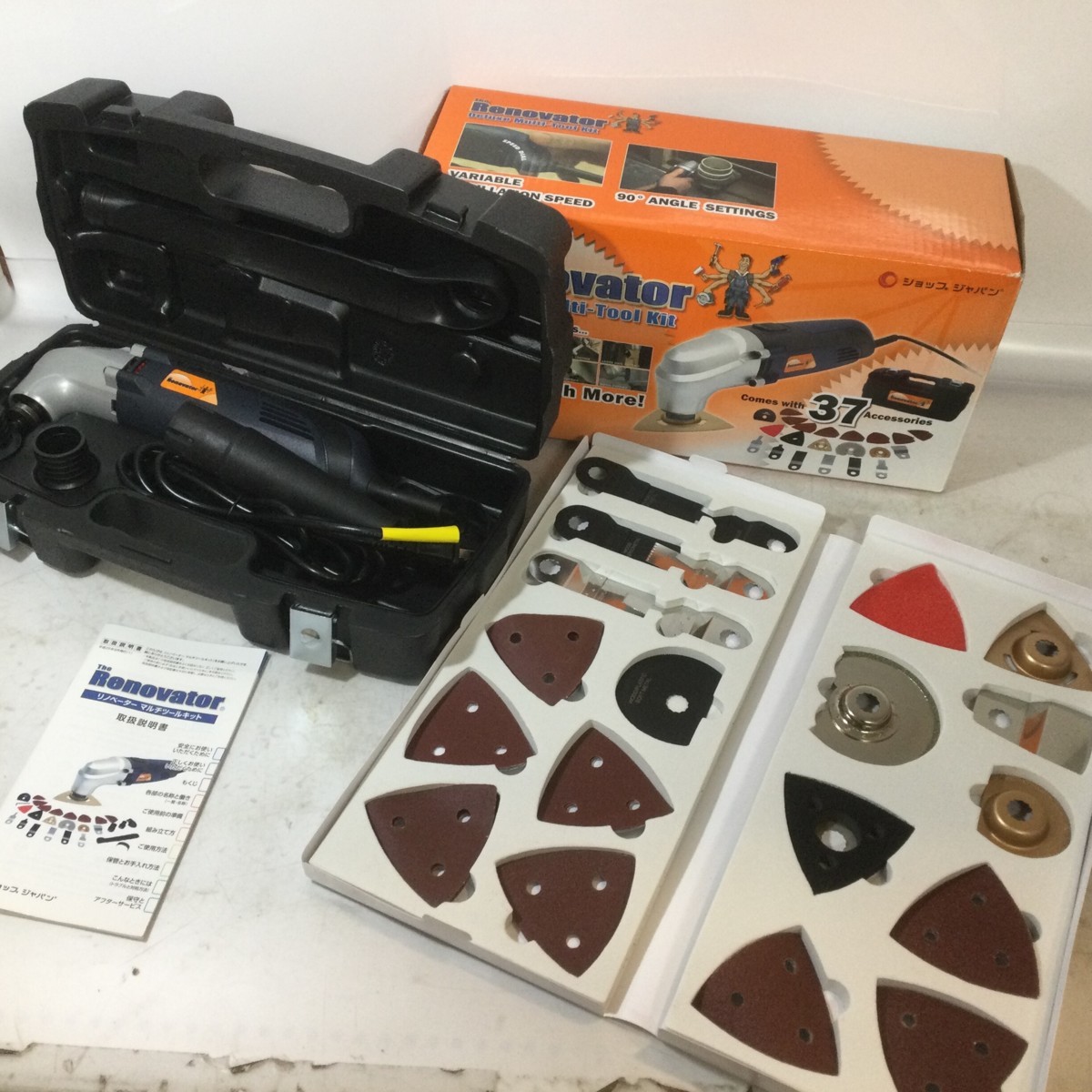 好評 保管品 ○未使用 ショップジャパン 先端工具 電動工具 Renovator まとめ買いがお得 【未使用】The Renovator リノベーター マルチツールキット 工具 工具/メンテナンス