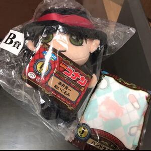 名探偵コナン セガ ラッキーくじ B賞赤井秀一 ぬいぐるみ J賞コナン タオル