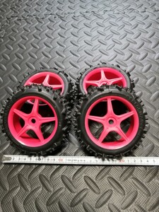 未使用 1/8 バギー用 タイヤセット 4本セット 17mmHEX