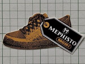 外国 古いステッカー：MEPHISTO 靴 独 蘭 デザイン 広告 ビンテージ +De