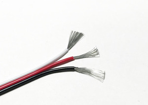 FUTABA色　WRB（白赤黒）高品質22AWGケーブル　2０ｍ切り売り（20m+10cm）
