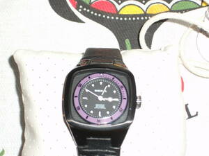 DIESEL* leather belt * black & purple 