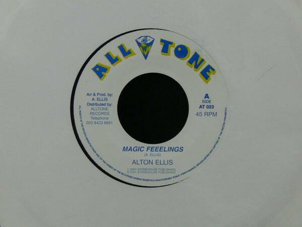 [未使用品][送料無料] ALTON ELLIS / MAGIC FEELINGS [アナログレコード 7]