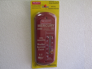 【気軽に楽しむ大人のインテリア】-MERCURY- サーモメーター（摂氏表示）ロング／レッド☆彡 マーキュリー ♪-即決有