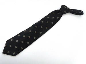  two point successful bid free shipping! 2A26 ARMANI COLLEZIONI Armani ko let's .-ni necktie silk 100% Italy made men's black black silk total pattern 