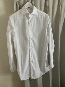 * beautiful goods CAMICIANISTAkami tea ni start dress shirt 40 white wide color 