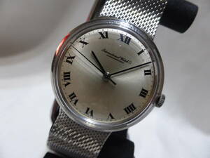  Inter National W * hand winding . fish watch stem men's wristwatch **