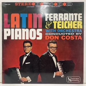 ■即決 FERRANTE & TEICHER don costa LATIN PIANOS JPN ペラジャケ uas1004 STEREO DG 盤面小さく音に出る薄いスレ。