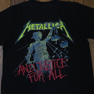 METALLICA Tシャツ AND JUSTICE FOR ALL ブラック メタリカ アルバム ロゴ 半袖 pusheadメタル ロック バンド