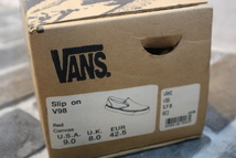 超美品 箱あり 2000年初期 VANS SLIP ON スリッポン US9 27cm レッド V98 キャンバス バンズ ヴァンズ スニーカー オールドスクール_画像10