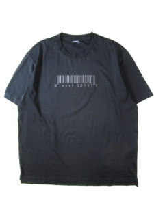 美品 DIESEL ディーゼル バーコード ロゴ プリント 半袖Tシャツ XXL ブラック