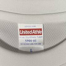 United Athle ユナイテッドアスレ 5900-01 4.1オンス ドライアスレチック Tシャツ ホワイト Mサイズ ランニング トレーニングウエア_画像2