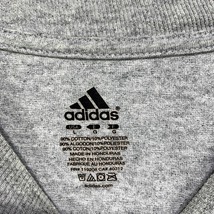 adidas Tシャツ Lサイズ グレー アディダス 半袖 カットソー パフォーマンスロゴ 古着 メンズ CAL U OF PA FOOTBALL_画像2