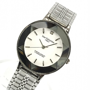 Izax Valentino アイザックバレンチノ IVG-200-2 メンズ 腕時計 クオーツ 白文字盤 バーインデックス 1Pダイヤ 3針 管理YK21968