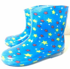 [ new goods ] rain boots |18.{ blue * star pattern } Kids boots for children boots 