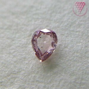0.046 ct Fancy Pink Pear SI2 CGL ダイヤモンド ルース DIAMOND EXCHANGE FEDERATION