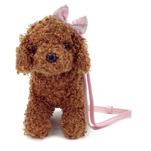 [ immediate payment ] Kids pochette toy poodle Mini pochette pink ribbon for children diagonal .. strap removal possible bag 