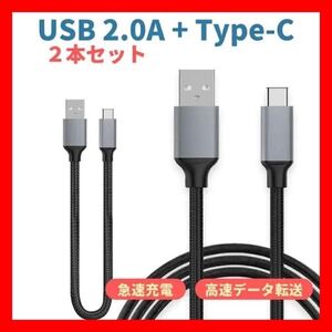 iQOS用充電ケーブル Type C ケーブル 2本セット 20cm 100cm USB