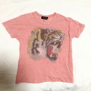 sale * zucca Zucca *. pattern short sleeves T-shirt M size * Tiger print PINK pink 