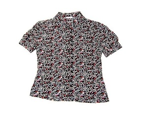Cacharel шелковая рубашка блузки с общим рисунком с помощью кашеми