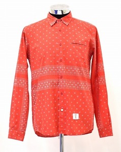 BEDWIN&THE HEARTBREAKERS (ベドウィン&ザ・ハートブレイカーズ ) L/S OG BANDANA SHIRT &#34;MONK&#34; 長袖バンダナシャツ 総柄 RED 3