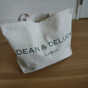 税不要特価 正規品 極美品!DEAN＆DELUCA ディーンアンドデルーカ ハワイ購入 ハワイ限定 トートバッグ ハワイアン エコバッグ♪白