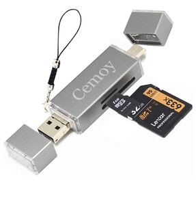 SDカードリーダー 3in1外付メモリーカードリーダー Type-C USB 全対応