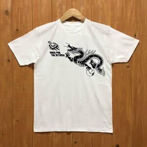 ■ ATTACK Tシャツ■XLサイズ（ホワイトxブラック）　ドラゴン　龍