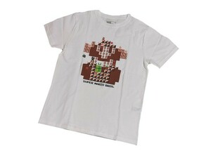 【新品】スーパーマリオ Tシャツ 半袖 2【M】白/オフホワイト◆スーパーマリオ SUPER MARIO ゲーム ファミコン スーパーファミコン 任天堂