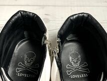 【即決】LOVELESS メンズ 42 26cm ラブレス ハイカットスニーカー シューズ 白 ホワイト カジュアル くつ 61456 ドクロ_画像6