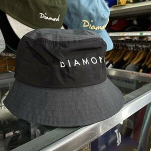 USA正規品 【L/XL】 Diamond Supply Co. ダイヤモンドサプライ YACHT BUCKET HAT ヨット バケットハット 撥水 ナイロン 黒 グレー 2トーン