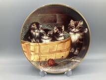 限定品 フランクリンミント Kittens in a Basket ネコ 猫 飾り皿 絵皿 皿 ネコ 猫 飾り皿 絵皿 皿 (794)_画像1