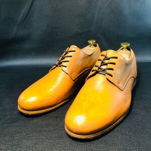 ships シップス ジェットブルー プレーントゥ ライトブラウン 外羽根 40 革靴 レザーシューズ ビジネスシューズ