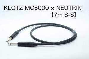 KLOTZ MC5000 × NEUTRIK[7m S-S ] musical instruments for shield cable Neutrik 