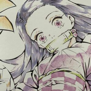 鬼滅の刃 【竈門禰豆子】作画スタッフ全集中複製ミニ色紙　肆　吾峠呼世晴　アニプレックス　ufotable