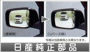 ノート リバース連動下向きドアミラー *ミラー本体ではありません 日産純正部品 パーツ オプション