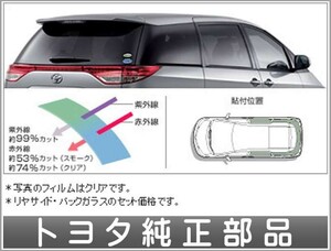 エスティマ ＩR（赤外線）カットフィルムリヤサイド・バックガラス（クリア） トヨタ純正部品 パーツ オプション