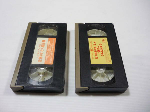 【送料無料】VHS ビデオ 世界めいさく童話 3 & ビデオえほん 3話 日本のむかしばなし 2本セット / まとめ 一休さん うしわかまる