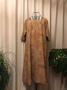 着物リメイク 小紋ワンピース ハンドメイド