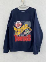 MINESOTA TWINS WORLD CHAMPS 1991 WORLD SERIES スウェット L Tultex ミネソタ・ツインズ 90s ヴィンテージ MLB 野球 USA製 トレーナー_画像1