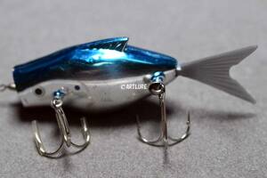 尾鰭パタパタ面白ルアー、POWER PAC-MINNOW C1994,POWER PAC INC,USA,OLD PLASTIC LURE 尻尾パタパタ動く、面白珍品蒐集家向け、