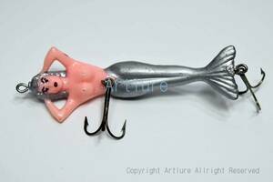 VIRGIN MERMAID ,バージンマーメイド　ルアー、1950年代　、OLD PLASTIC LURE、面白ルアー 珍品蒐集家向け、