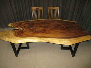 Y014■　　モンキーポッド　テーブル　板　　ローテーブル 　ダイニング　 カウンター　 座卓 天板 　無垢　一枚板　