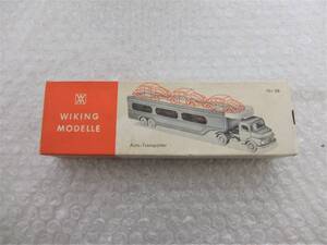 美品 WIKING 初期物 Nr.58 ベンツ トラック カートランスポーター 1/87 HO オートトランスポーター 箱付 未組立部品あり デッドストック