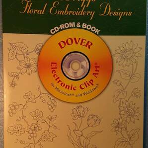 英語手芸CD付「Briggs' Floral Embroidery Designsブリッグズの花の刺繍デザイン」Dover